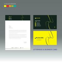 letterhead and business card design vector