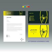 letterhead and business card design vector