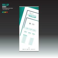 roll up banner design for any best company use vector