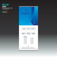 roll up banner design for any best company use vector