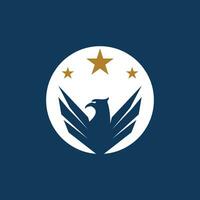 Eagle Shield Logo Vector Template Illustration