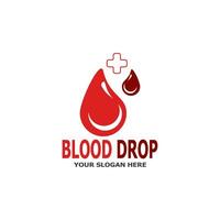 Blood drop heath logo vector template