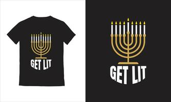 happy hanukkah with candles celebrate the light jewish holidays illustration vector