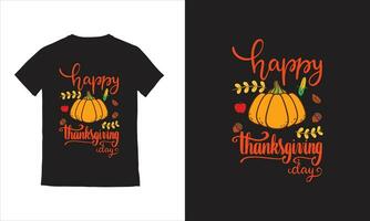 flat design thanksgiving background with dried leaves, lettering, hand drawn turkey vector