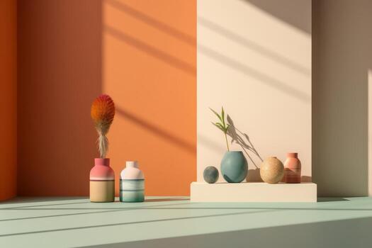 Ai Generative Photo of a podium for product presentation