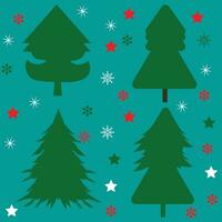 Merry Christmas Tree Vector Bundle Element Silhouette