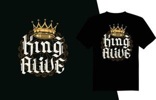 Trendy t shirt design artwork. Tshirt design template mockup. The King Crown T-shirt design. Free Vector