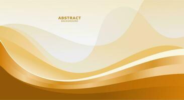 Abstract wavy golden background vector