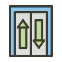 Elevator Vector Thick Line Filled Colors Icon For Personal And Commercial Use.