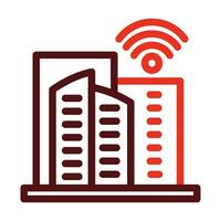 Smart City Vector Thick Line Two Color Icons For Personal And Commercial Use.