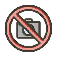 No Photo Vector Thick Line Filled Colors Icon For Personal And Commercial Use.
