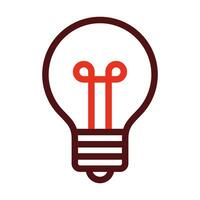 Bulb Vector Thick Line Two Color Icons For Personal And Commercial Use.