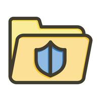 Security Vector Thick Line Filled Colors Icon For Personal And Commercial Use.