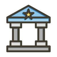 Police Station Vector Thick Line Filled Colors Icon For Personal And Commercial Use.