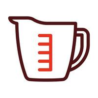 Measuring Cup Vector Thick Line Two Color Icons For Personal And Commercial Use.