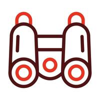 Binoculars Vector Thick Line Two Color Icons For Personal And Commercial Use.