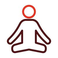 Meditation Vector Thick Line Two Color Icons For Personal And Commercial Use.
