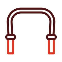 Jumping Rope Vector Thick Line Two Color Icons For Personal And Commercial Use.