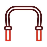 Jumping Rope Vector Thick Line Two Color Icons For Personal And Commercial Use.