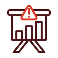 Risk Investment Vector Thick Line Two Color Icons For Personal And Commercial Use.