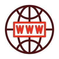 Website Vector Thick Line Two Color Icons For Personal And Commercial Use.
