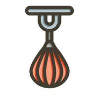 Punching Ball Vector Thick Line Filled Colors Icon For Personal And Commercial Use.