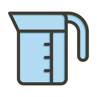 Measuring Cup Vector Thick Line Filled Colors Icon For Personal And Commercial Use.