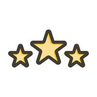 estrella vector grueso línea lleno colores icono para personal y comercial usar.
