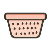 Plant Pot Vector Thick Line Filled Colors Icon For Personal And Commercial Use.