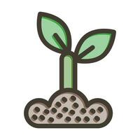 Sprout Vector Thick Line Filled Colors Icon For Personal And Commercial Use.