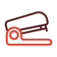 Stapler Vector Thick Line Two Color Icons For Personal And Commercial Use.