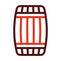 Barrel Vector Thick Line Two Color Icons For Personal And Commercial Use.