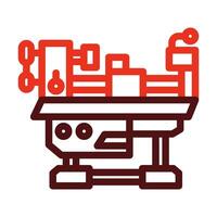 Machine Vector Thick Line Two Color Icons For Personal And Commercial Use.