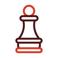 Pawn Vector Thick Line Two Color Icons For Personal And Commercial Use.