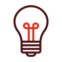 Bulb Vector Thick Line Two Color Icons For Personal And Commercial Use.