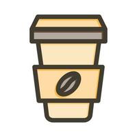 Coffee Vector Thick Line Filled Colors Icon For Personal And Commercial Use.