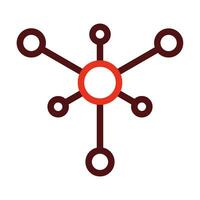 Network Vector Thick Line Two Color Icons For Personal And Commercial Use.