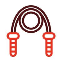 Skipping Rope Vector Thick Line Two Color Icons For Personal And Commercial Use.