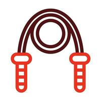 Skipping Rope Vector Thick Line Two Color Icons For Personal And Commercial Use.