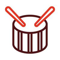 Drum Vector Thick Line Two Color Icons For Personal And Commercial Use.