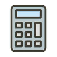 calculadora vector grueso línea lleno colores icono para personal y comercial usar.