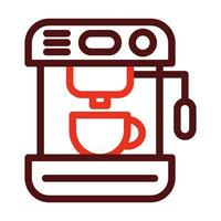 Coffe Maker Vector Thick Line Two Color Icons For Personal And Commercial Use.