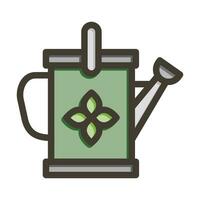 Watering Can Vector Thick Line Filled Colors Icon For Personal And Commercial Use.