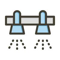 Sprinkler Vector Thick Line Filled Colors Icon For Personal And Commercial Use.