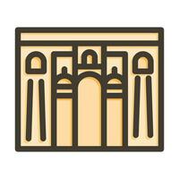 New Bridge Of Ronda Vector Thick Line Filled Colors Icon For Personal And Commercial Use.