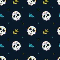 Seamless pattern for Day of the dead holiday. Texture for fabric, wrapping, textile, wallpaper, clothing. vector