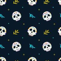 Seamless pattern for Day of the dead holiday. Texture for fabric, wrapping, textile, wallpaper, clothing. vector