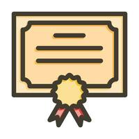 Diploma Vector Thick Line Filled Colors Icon For Personal And Commercial Use.