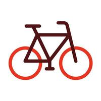 Bicycle Vector Thick Line Two Color Icons For Personal And Commercial Use.