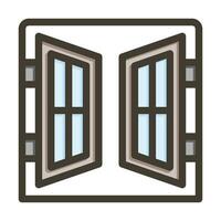 Window Vector Thick Line Filled Colors Icon For Personal And Commercial Use.